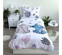 Lilo And Stitch Kids Single Duvet Cover & Pillowcase Set White EU Size Cotton