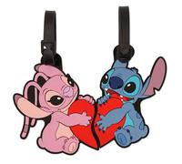 Lilo and Stitch Luggage Tags Heart Bright Colourful PVC Official Licensed Merch