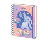 Lilo and Stitch Planetary A5 Wiro Notebook, Official Licensed Disney Spiral Bound Lined Journal, Cute Stitch Writing Book for School, College, Office, Planner, Stationery Gift