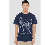 Disney LILO & Stitch Sketch Unisex T Shirt, Navy, XXXX-Large