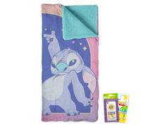 Lilo and Stitch Slumber Bag Set - Bundle of 27x56 Inches Stitch Sleeping Bag, Phone Decal, More | Disney Silk Touch Blanket for Girls, Boys