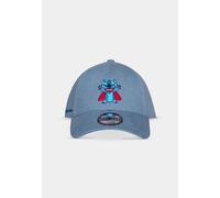 LILO AND STITCH SUPERHERO STITCH BLUE DENIM HOOK N LOOP ADJUSTABLE BASEBALL CAP