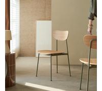 Lilo - Chair in solid ash and green metal Beige