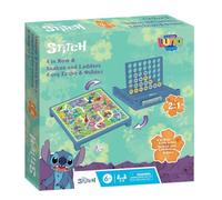 Lilo & Stitch 2-in-1 Board Game | 4 in-a-Row & Snakes and Ladders Classic Strategy and Family Fun Game | Kids Board Game with Stitch Theme | Educational and Creative Game for Kids