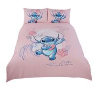 Lilo & Stitch Aloha Duvet Cover Set in Dusty Pink | Size: Single Lilo & Stitch Dusty Pink Single