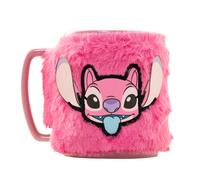 Lilo & Stitch Angel Fuzzy Mug, 450ml Mug with Fluffy Cover, Licensed, Disney