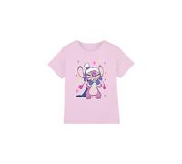 Lilo & Stitch Angel Hot Coco T-Shirt in Light Pink | Size: 5-6 Years Lilo & Stitch Light Pink 5-6 Years