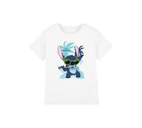 Lilo & Stitch Boy's Palm Tree T-Shirt White | Size: 7-8 Years Lilo & Stitch White 7-8 Years