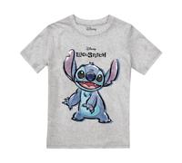 Lilo & Stitch Boy's Sketch T-Shirt Grey | Size: 3-4 Years Lilo & Stitch Grey 3-4 Years