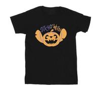 Lilo & Stitch Boy's Stitch O Ween Cotton T-Shirt in Black | Size: 5-6 Years Lilo & Stitch Black 5-6 Years