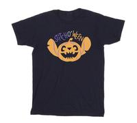 Lilo & Stitch Boy's Stitch O Ween Cotton T-Shirt in Navy | Size: 12-13 Years Lilo & Stitch Navy 12-13 Years