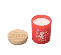 Disney Stitch Plumeria and Lychee Scented Candle 195g - Size: 12.3 x 9.2 x 9.1cm - Peach - Wilko