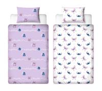 Disney Lilo and Stitch Officially Licensed Single Duvet Cover Set | Chill Design Reversible 2 Sided Bedding Including Matching Pillow Case | Perfect For Kids Bedroom | Polycotton
