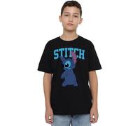 Lilo and Stitch Boys & Classic Pose Unisex Kids T-Shirt, Black, 5-6 Years UK