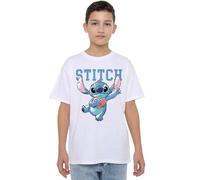 Lilo and Stitch Boys & Clutching Hearts Unisex Kids T-Shirt, White, 12-13 Years UK