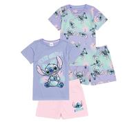 Lilo & Stitch Disney Kids 'Just Chill' Purple 2 Pack Short Pyjamas Disney Multi 7-8 Years