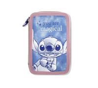 Lilo & Stitch Double Pencil Case with Colouring Pens