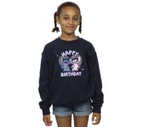 Lilo & Stitch Girl's Happy Birthday Sweatshirt in Navy | Size: 3-4 Years Lilo & Stitch Navy 3-4 Years