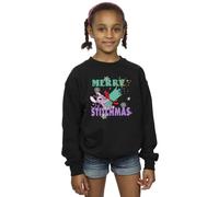 Disney Girls Lilo & Stitch Merry Stitchmas Sweatshirt Black 7-8 Years