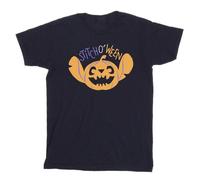 Lilo & Stitch Girl's Stitch O Ween Cotton T-Shirt in Navy | Size: 3-4 Years Lilo & Stitch Navy 3-4 Years