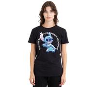 Lilo Stitch Good Day Ladies T Shirt, Black, Large