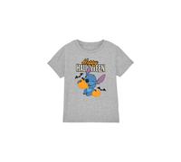 Lilo & Stitch Happy Halloween Kids T-Shirt Light Grey | Size: 3-4 Years Lilo & Stitch Light Grey 3-4 Years