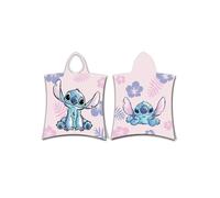 Jerry Fabrics Lilo & Stitch Kids Double Sided Hooded Towel Poncho 115x50 cm for Kids Boys Girls Poncho