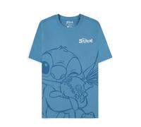 Lilo & Stitch - Hugging Stitch Blue - T-Shirt - blue - L - 100% Cotton,Jersey L
