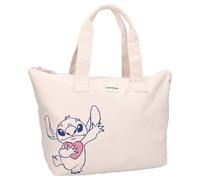 Lilo Stitch Large Shopping Bag Shopper Velvet Stripes 48x32x14cm Beige