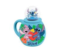 Lilo & Stitch Love Snow Globe Mug With Lid Blue (One Size)