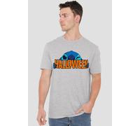 Lilo & Stitch Men's Halloween Hide T-Shirt Grey | Size: Small Lilo & Stitch Grey S