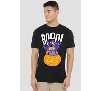 Lilo & Stitch Men's Laughing Pumpkin T-Shirt Black | Size: Small Lilo & Stitch Black S