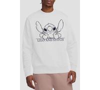 Lilo & Stitch Men's Relax Sketch Sweatshirt White | Size: Medium Lilo & Stitch White M
