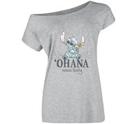 Lilo & Stitch Ohana tropical T-Shirt grey L