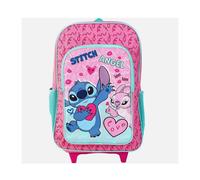 Lilo & Stitch Pink Luggage Trolley Backpack Suitcase Cabin Travel Bag