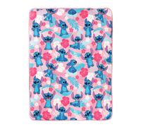 Lilo & Stitch Plush Fleece Blanket Pink/blue/red (150Cm X 100Cm)