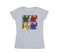 Lilo & Stitch Pop Art Cotton T-Shirt Disney Grey M