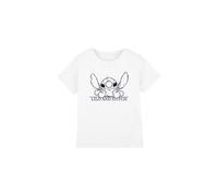 Lilo & Stitch Relax Sketch Kids T-Shirt White | Size: 5-6 Years Lilo & Stitch White 5-6 Years