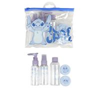 Stitch Travel Personal Care Set | Travel Bottle Kit with Stickers and Reusable Bag | Functional Disney Accessories for Girls and Youth