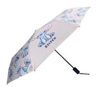 Lilo & Stitch Umbrella for Kids, Compact Folding Manual Rain Umbrella, Beige Character Design