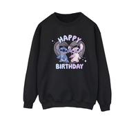 Lilo & Stitch Women's Happy Birthday Sweatshirt in Black | Size: Small Lilo & Stitch Black S