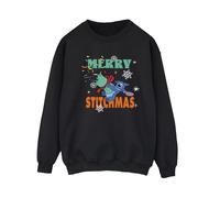 Lilo & Stitch Women's Merry Stitchmas Sweatshirt in Black | Size: 5XL Lilo & Stitch Black 5XL