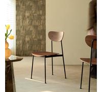 Lilo - Walnut and black metal chair Black