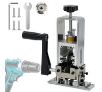 LILOOVKE Wire Stripper 0.04”-0.98”Wire Stripper Tool Machine for Hand Crank or Drill Powered Manual Can be Fixed or Removed Cable Stripper for Copper Scrap Recycling（Silver