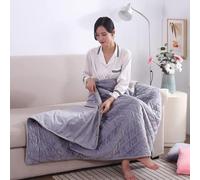 LILOVE Electric Blanket Single, 75x120cm Heated Blanket USB Powered 5V Energy Efficient, 3 Temperature Setting, Soft Flannel, Electric Heated Blanket Throw for Sofa Chair, Machine Washable (Grey)