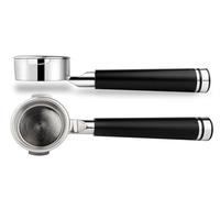 LILQ 58mm Bottomless Naked 2 Ears Portafilter Compatible with Breville Machines- Includes 18-20g Basket (Aluminum Flat, 58mm For Breville)
