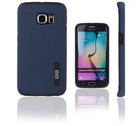 Lilware Smooth Armor Hard Plastic Case for Samsung Galaxy S6 edge SM-G925F. Rugged Dual Layer Protective Cover. Black/Dark Blue