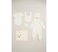 Lily and Jack 5-Piece Printed All in One Baby Gift Set in Cream | Size: Newborn Lily and Jack Cream Newborn