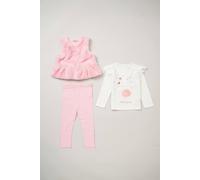 Lily And Jack Fur Gilet, Top And Legging Outfit Set In Baby Pink Baby Pink 2 Years