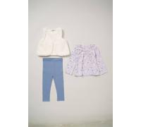 Lily And Jack Fur Gilet, Top And Legging Outfit Set In Blue Blue